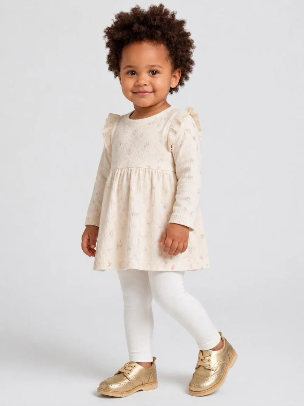 The Modern Moments by Gerber Toddler Girl Oxford Dress Shoes Metallic Gold New